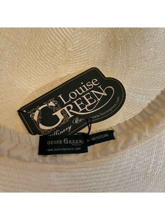 Louise Green Ivory Straw Hat With Satin Ribbon & Floral Accent main image 12